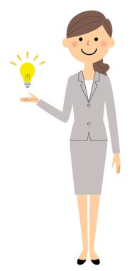 Önerilen iş kadın çizimi / önerilen bir genç iş kadını bir örnektir.