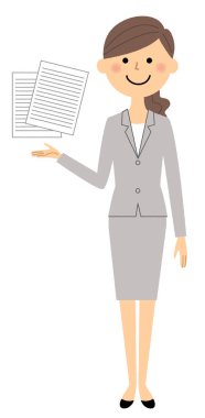 Önerilen iş kadın çizimi / önerilen bir genç iş kadını bir örnektir.