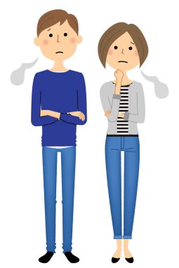 Genç çift, iç çekme / kalbinde genç bir çift bir örnektir.