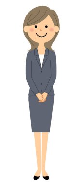 İş kadını, tebrik/bir selam veren bir iş kadını gösterimi.
