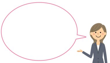 İş kadını boş metin kabarcık ile balon / o bir iş kadını balon örnektir.