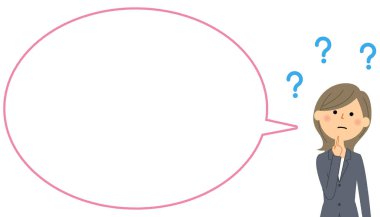 İş kadını boş metin kabarcık ile balon / o bir iş kadını balon örnektir.