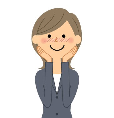 Businesswoman,Be shy/Illustration of a businesswoman stunned. clipart