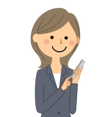 İş kadını, telefon / An telefon çalışır işkadını çizimi.