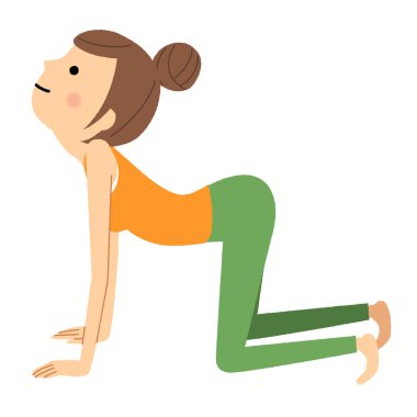 Yoga yapan kadın / Yoga yapan bayanın bir çizimi.