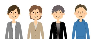 Erkekler / Bu genç erkeklerin bir çizimi.