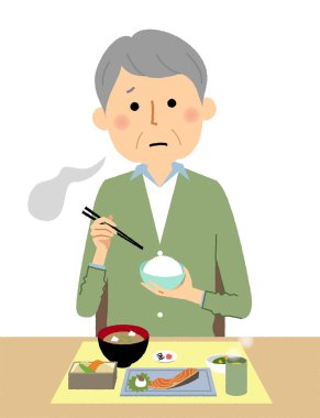 - Yaşlı bir adam, Anorexia. - Anoreksik yaşlı bir adamın resmi..