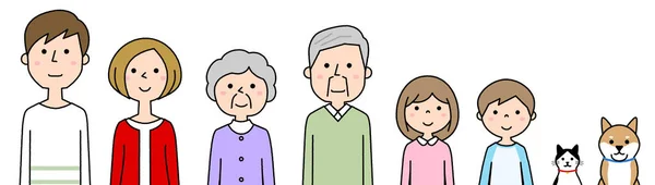 Glückliche Familie Illustration Einer Glücklichen Familie — Stockvektor