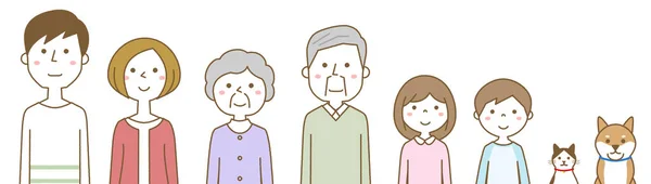 Lycklig Familj Illustration Lycklig Familj — Stock vektor