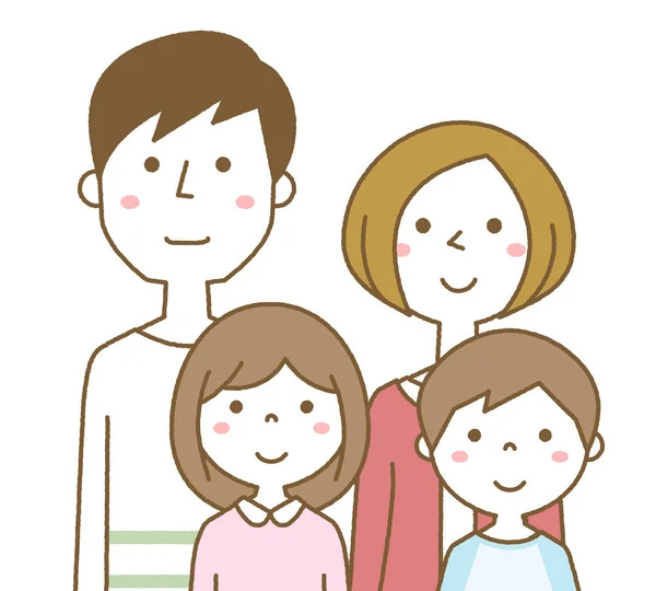 Familie Fericită Ilustrație Unei Familii Fericite — Vector de stoc