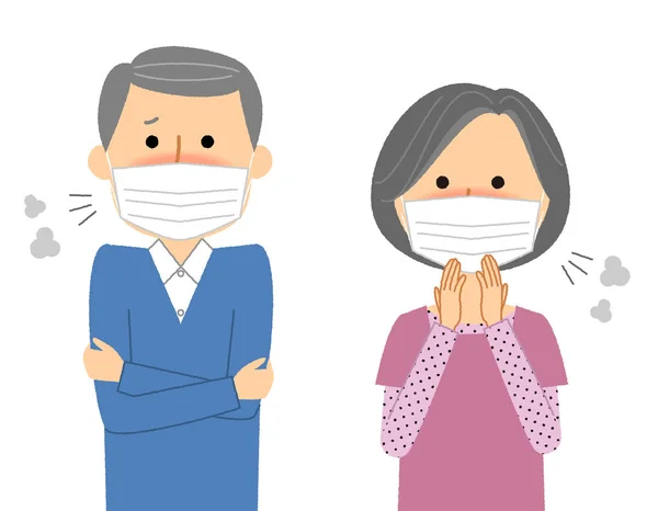 Family Cold Influenza Illustration Family Who Has Lost Physical Condition - Stok Vektor