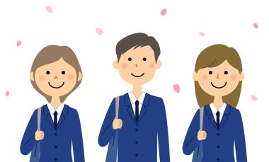 Giriş töreni, Öğrenciler / Bu giriş törenine katılan öğrencilerin bir çizimi.