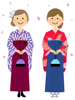 Mezuniyet, resmi kıyafetler için Japon eteği (Hakama) / Mezuniyet, resmi kıyafetler için Japon eteği (Hakama)