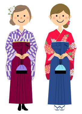 Mezuniyet, resmi kıyafetler için Japon eteği (Hakama) / Mezuniyet, resmi kıyafetler için Japon eteği (Hakama)