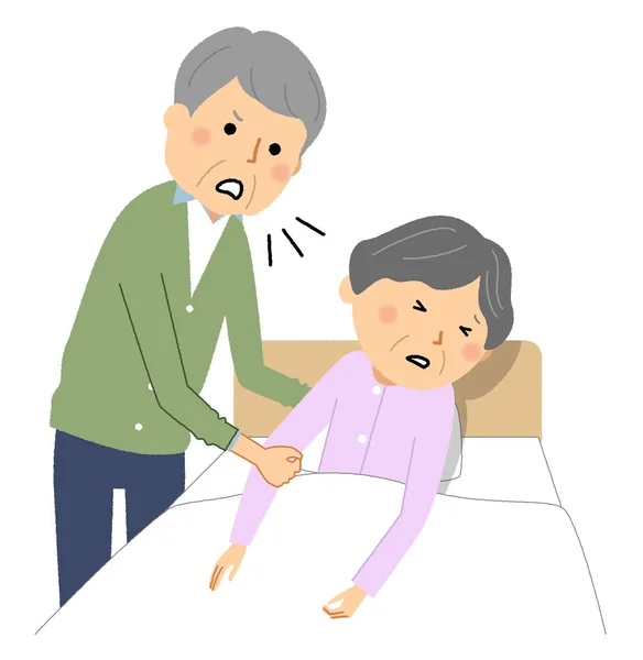 Elderly People Get Angry Caregivers Illustration Elderly Person Who Angry — 스톡 벡터