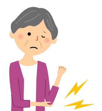 Dirseği ağrıyan yaşlı bir kadın dirseği ağrıyan yaşlı bir kadın..