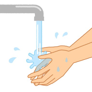 Hand washing/It is an illustration of sanitary hand washing. clipart