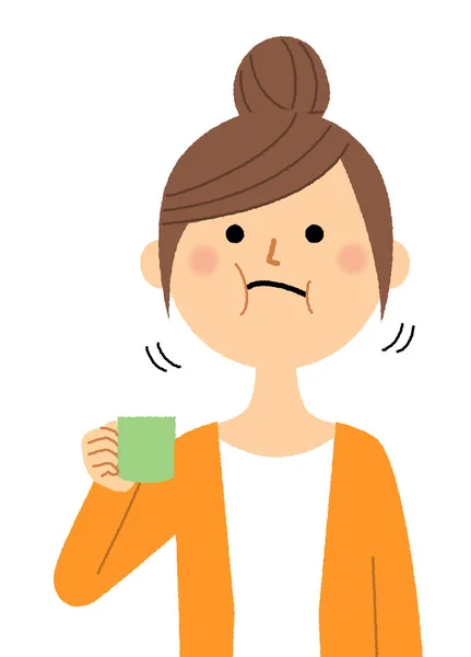 Young Woman Gargle Illustration Young Woman Gargle — Wektor stockowy