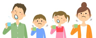 - Tüm aileyle gargara yap. - Bu tüm ailenin gargara yaptığı bir resim..