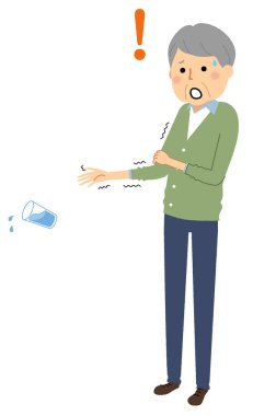 Yaşlı bir adam, tokalaşıyor / Yaşlı bir adamın el sıkışması.