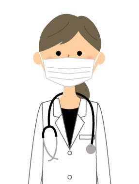 Beyaz önlüklü kadın, steteskop / Beyaz önlüklü bir kadın resmi..