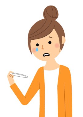 Hamilelik testiyle test edilecek genç bir kadın gebelik testiyle test edilecek..