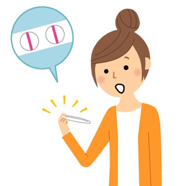 Hamilelik testiyle test edilecek genç bir kadın gebelik testiyle test edilecek..