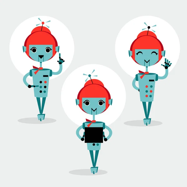 Female  robots — Stock Vector