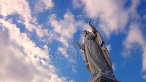 Virgin Mary with his hands raised — Stock Video