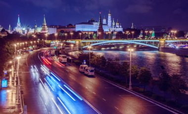 Moskova 'nın gece manzarası