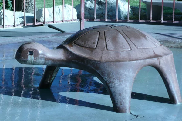Turtle Sculpture Heat Waves Jaycee Park Las Vegas Nevada — Stock Photo, Image