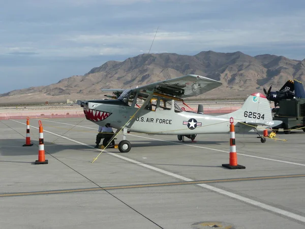 Air Force Liasion Plane Nellis Air Force Base Nevada — 스톡 사진