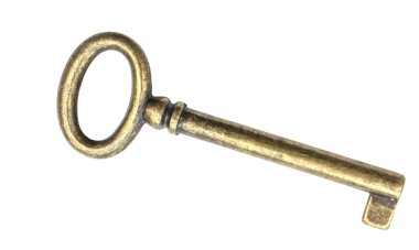 anahtar beyaz arkaplanda izole edildi