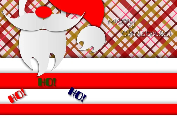 Papier coupé Père Noël sur fond de nouvelle année . — Image vectorielle