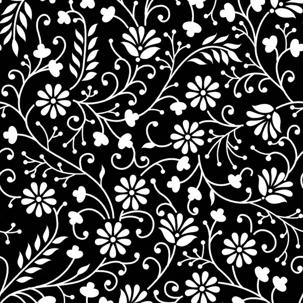 ダマスク織の花柄のパターン — ストックベクタ