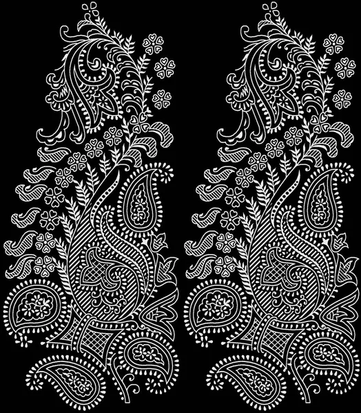 Paisley traditionnel indien — Image vectorielle