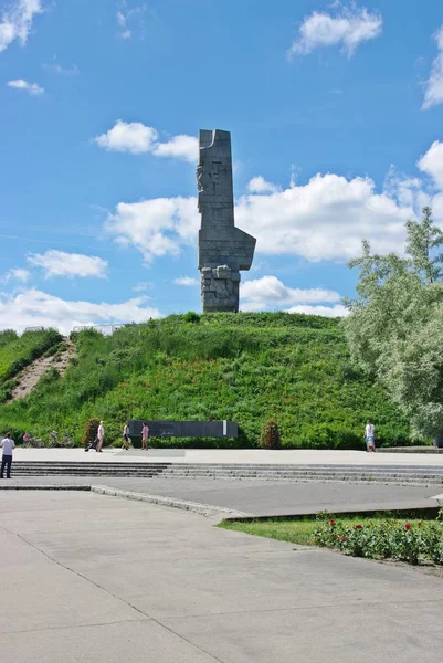 Westerplatte пам'ятник на згадку про польські захисники — стокове фото