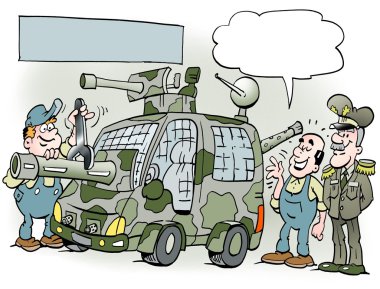 Bir Karikatür illüstrasyon