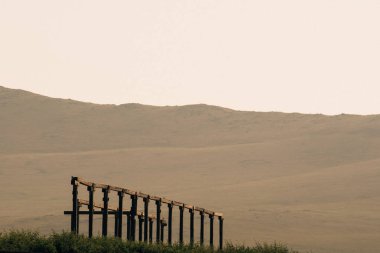 Sibirya, Rusya 'daki eski imalat iskeleti