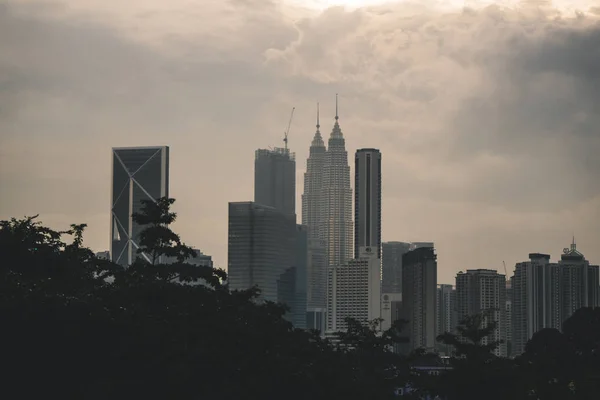 Kuala Lumpur Blanco Negro — Foto de Stock