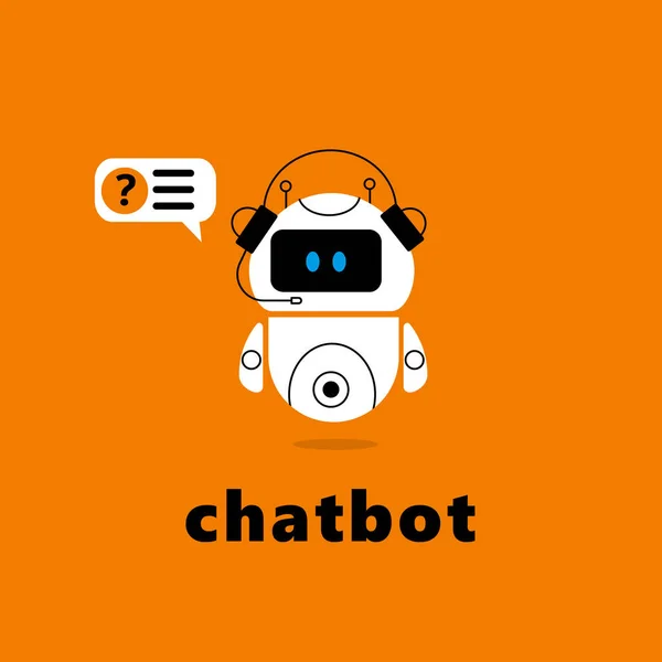 Vektorillustration av chatbot med talbubbla. — Stock vektor