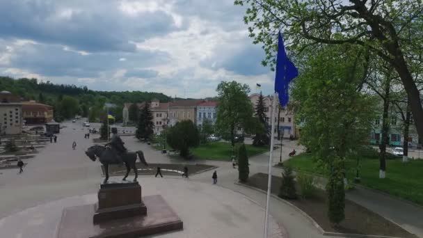 Aerial view. Beautiful town. — Stock Video