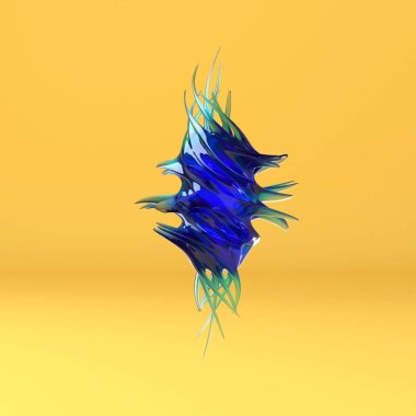 Arka cam şekil Sarı zemin üzerine