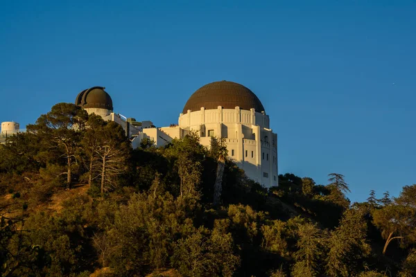 Zonsondergang vanaf het observatorium Griffith — Stockfoto