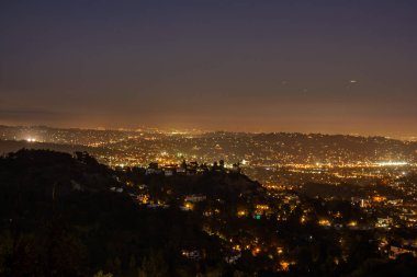 Geceleri Los Angeles gökyüzü