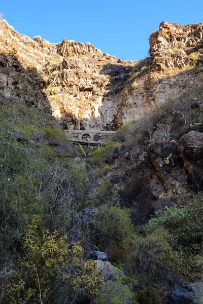 Small channel for water supply in Tenerife — Stock Photo, Image