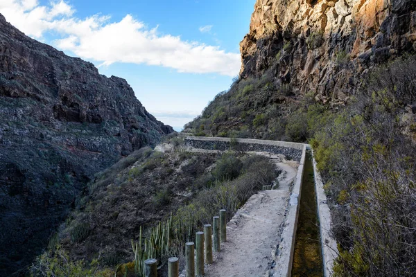 Small channel for water supply in Tenerife — Stock Photo, Image