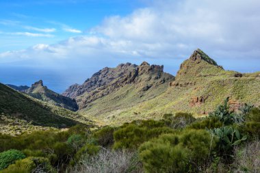 Dağlarda yol. Dağlarda güzel bir yol. Masca Tenerife.