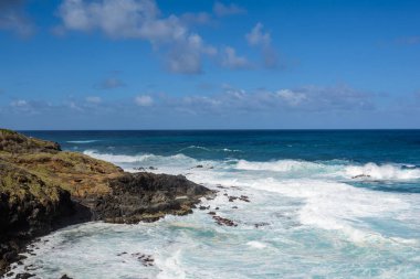 Rough Sea with Large Waves Breaking on the Coast. Tenerife