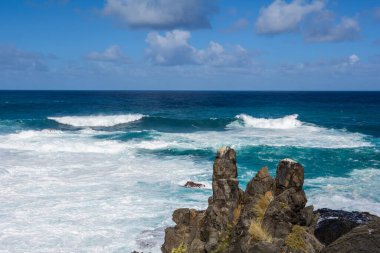 Rough Sea with Large Waves Breaking on the Coast. Tenerife